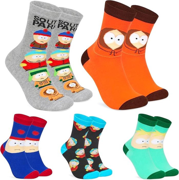 Chaussettes South Park – Lot de 5, confort & style geek