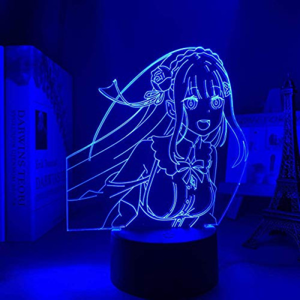 Lampe 3D Kurumi Tokisaki - Date A Live - 16 Couleurs