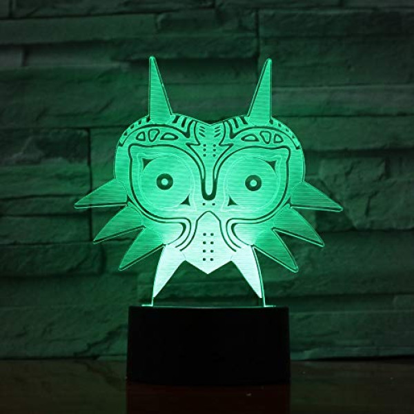 Lampe 3D Zelda Majora's Mask - 7 Couleurs Changeantes