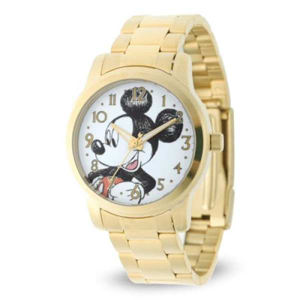 Montre Mickey Mouse Vintage Disney - Boîtier Doré