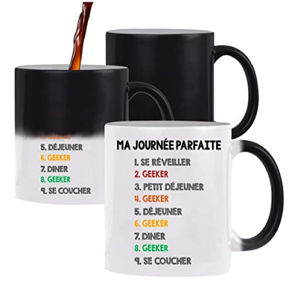 Mug Magique Journée Parfaite du Geek - Révélation Thermique