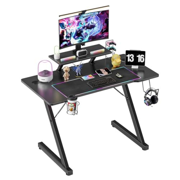 Bureau Gaming CHOWGOLI - Design Z Fibre de Carbone - 5 Fonctionnalités