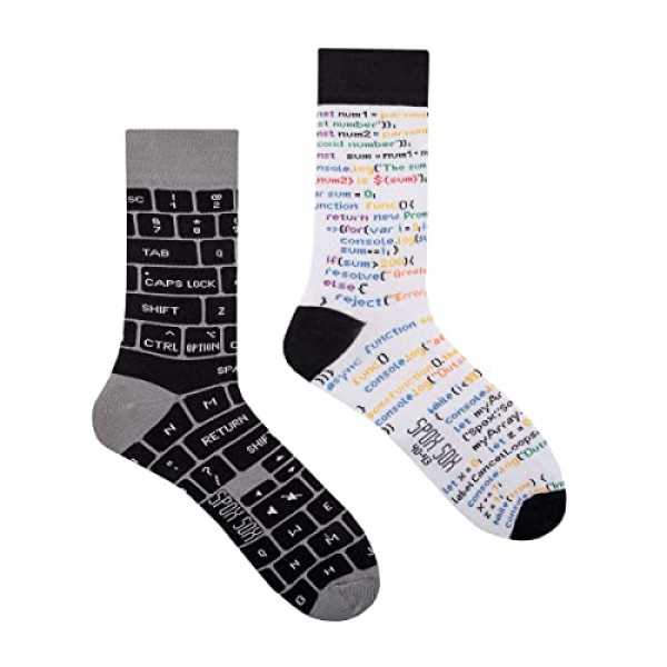 Chaussettes Informaticien - Motifs Asymétriques - 2 Designs