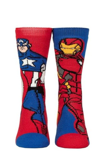 Chaussettes Thermiques Marvel - Iron Man & Captain America - 2 Héros