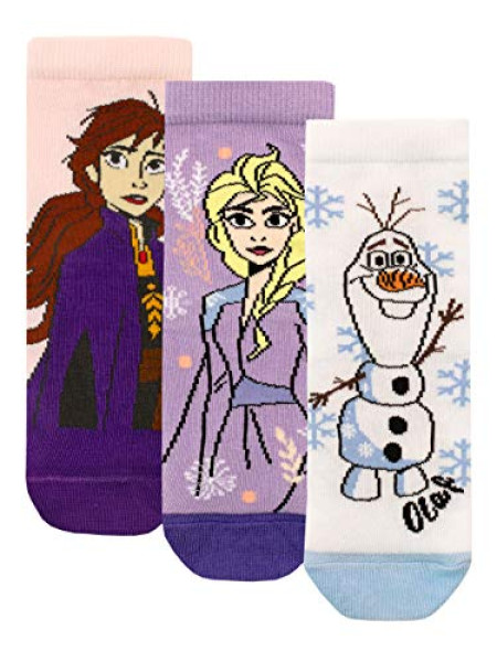 Chaussettes La Reine des Neiges - Pack de 3 Couleurs