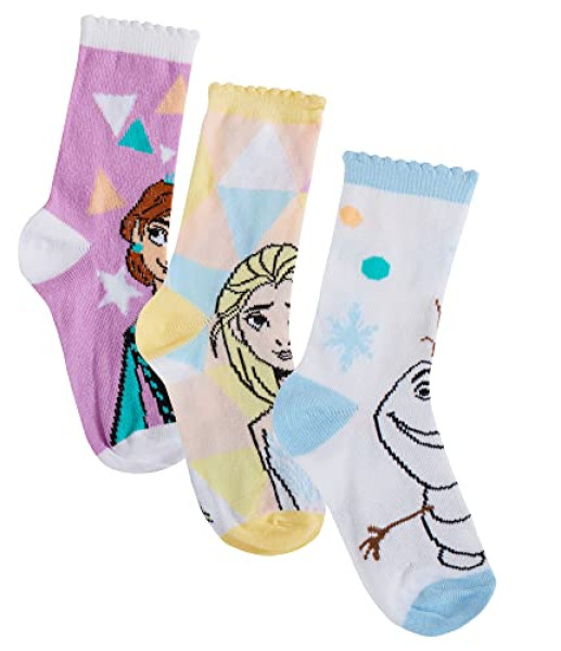 Chaussettes La Reine des Neiges - Pack de 3 paires - Elsa, Anna & Olaf
