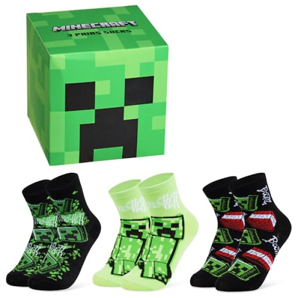 Chaussettes Minecraft Mi-mollet - Pack Multiple Pour Enfants
