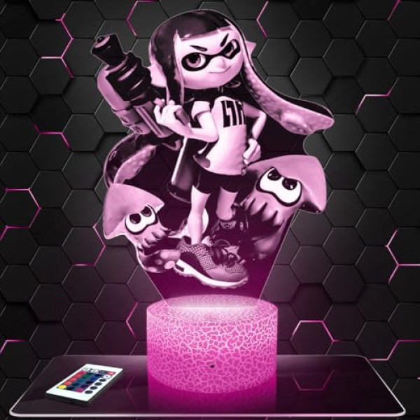 Lampe 3D Splatoon – 7 Couleurs Changeantes
