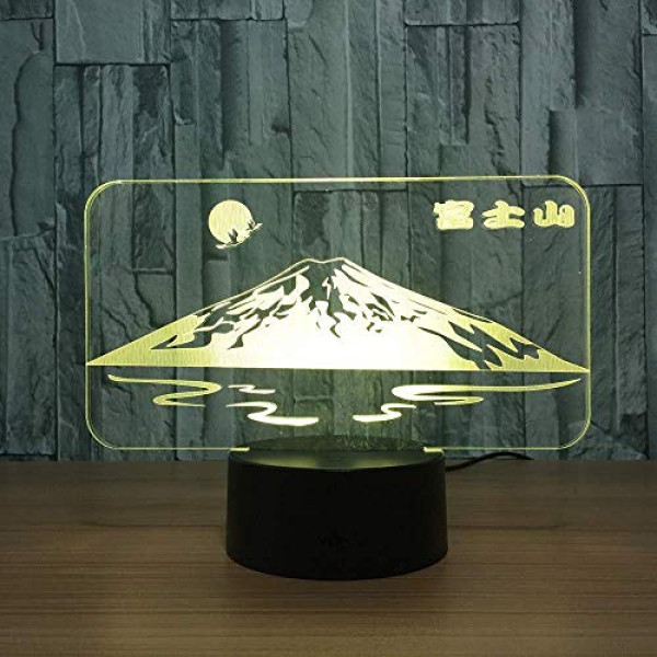 Lampe 3D Mont Fuji - 7 Couleurs & Télécommande